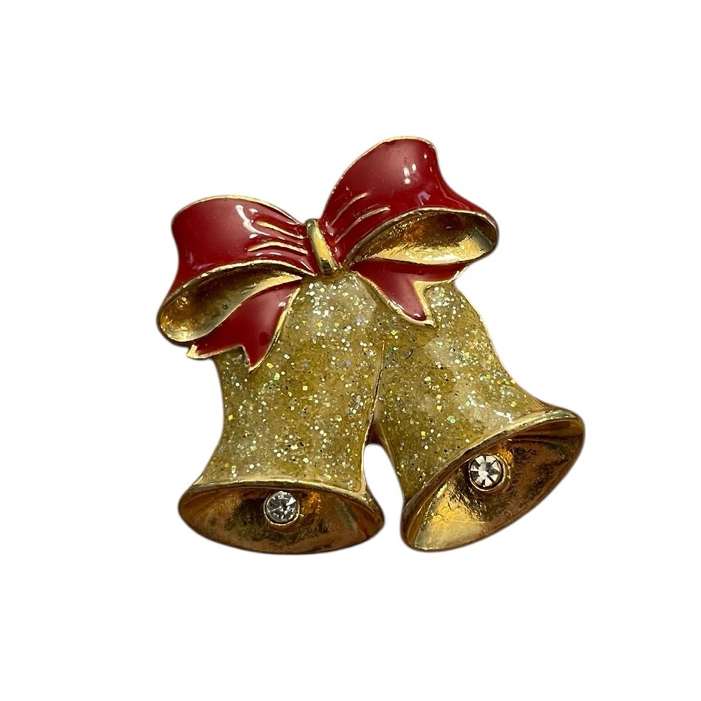 Vintage Avon Designer Nina Ricci Christmas Bells Brooch Pin Classic‎ Holiday
